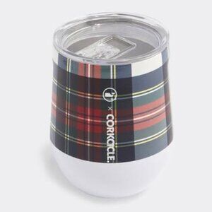 Vineyard Vines x Corkcicle 12oz Stemless Tumbler Plaid